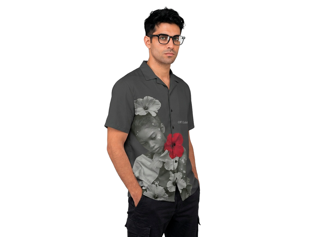 Unisex. Camisa Chica con Flores