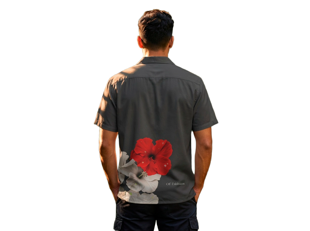 Unisex. Camisa Chica con Flores