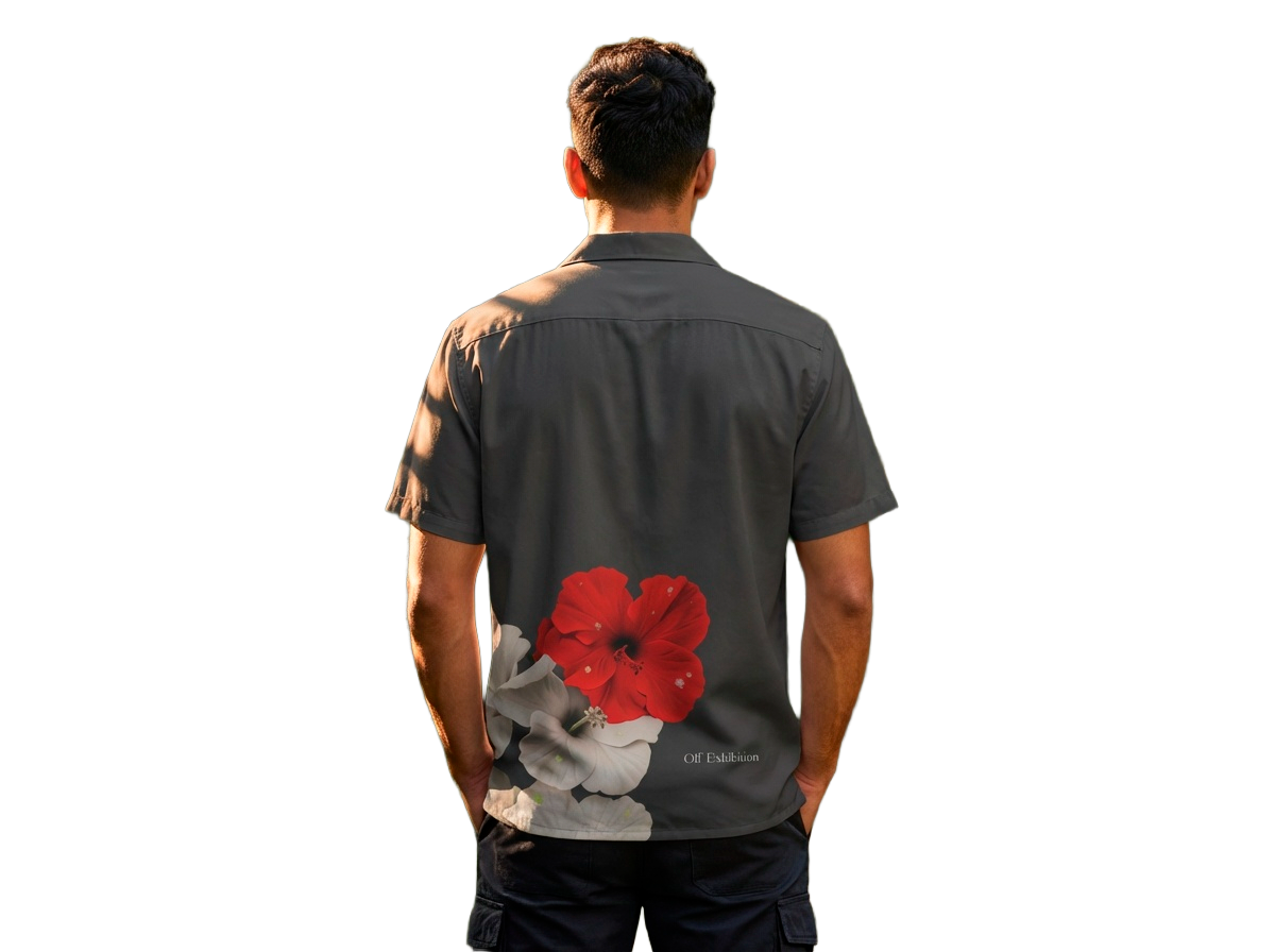 Unisex. Camisa Chica con Flores